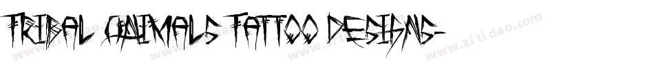 Tribal Animals Tattoo Designs字体转换